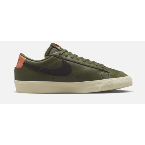 Women’s 12/10.5 Men’sNike BLAZER LOW 77 'MEDIUM OLIVE ORANGE” [DC4769-201] - Picture 3 of 5